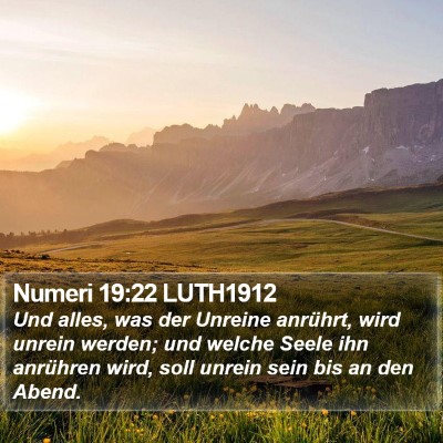 Numeri 19:22 LUTH1912 Bible Verse Image