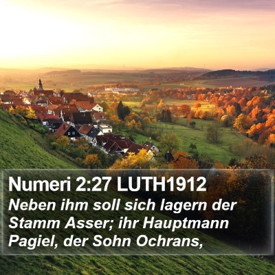 Numeri 2:27 LUTH1912 Bible Verse Image
