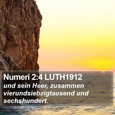 Numeri 2:4 LUTH1912 Bible Verse Image