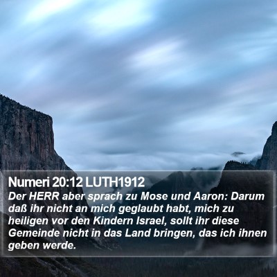 Numeri 20:12 LUTH1912 Bible Verse Image