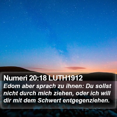 Numeri 20:18 LUTH1912 Bible Verse Image