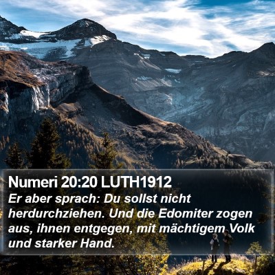 Numeri 20:20 LUTH1912 Bible Verse Image