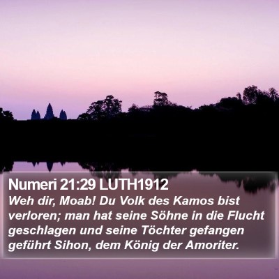 Numeri 21:29 LUTH1912 Bible Verse Image