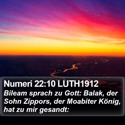 Numeri 22:10 LUTH1912 Bible Verse Image