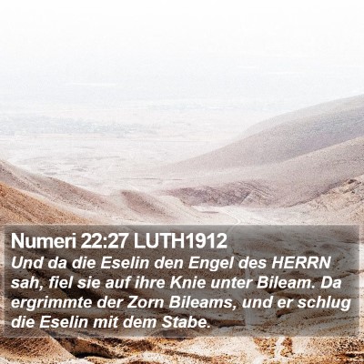 Numeri 22:27 LUTH1912 Bible Verse Image