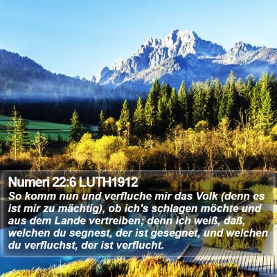 Numeri 22:6 LUTH1912 Bible Verse Image