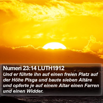 Numeri 23:14 LUTH1912 Bible Verse Image