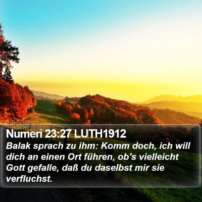 Numeri 23:27 LUTH1912 Bible Verse Image