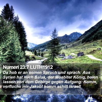 Numeri 23:7 LUTH1912 Bible Verse Image