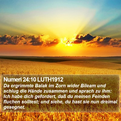 Numeri 24:10 LUTH1912 Bible Verse Image