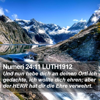Numeri 24:11 LUTH1912 Bible Verse Image