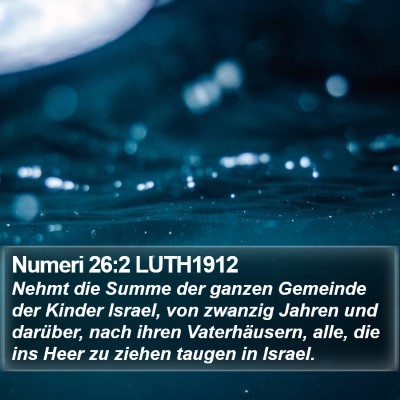 Numeri 26:2 LUTH1912 Bible Verse Image