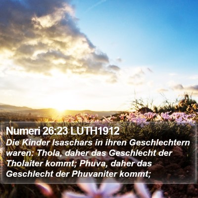 Numeri 26:23 LUTH1912 Bible Verse Image