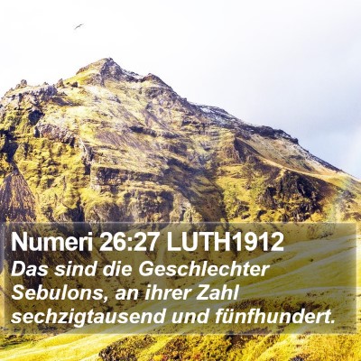 Numeri 26:27 LUTH1912 Bible Verse Image