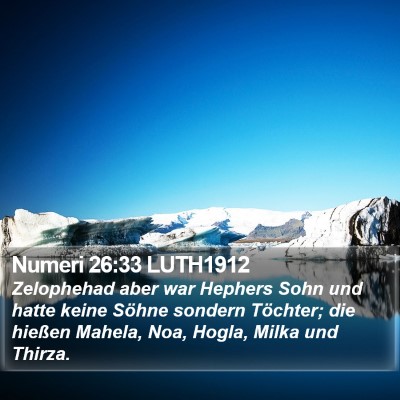 Numeri 26:33 LUTH1912 Bible Verse Image