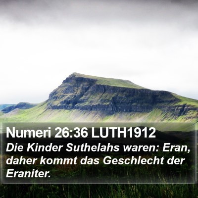 Numeri 26:36 LUTH1912 Bible Verse Image