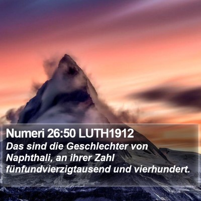 Numeri 26:50 LUTH1912 Bible Verse Image