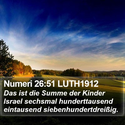 Numeri 26:51 LUTH1912 Bible Verse Image