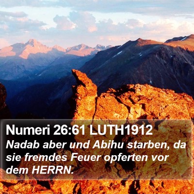 Numeri 26:61 LUTH1912 Bible Verse Image