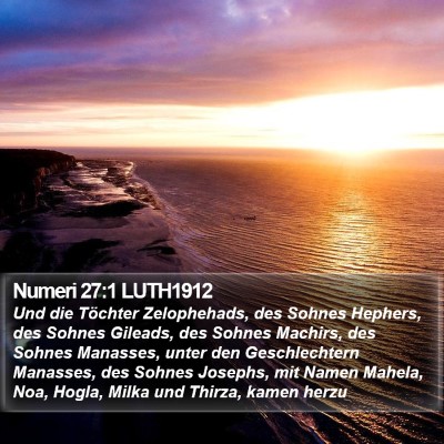 Numeri 27:1 LUTH1912 Bible Verse Image