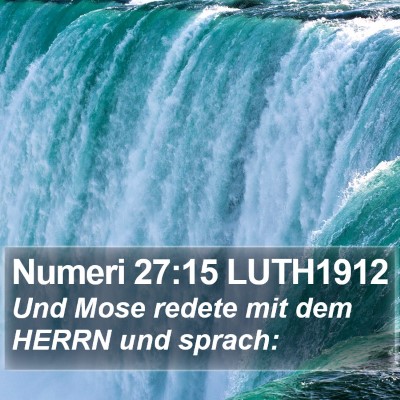 Numeri 27:15 LUTH1912 Bible Verse Image