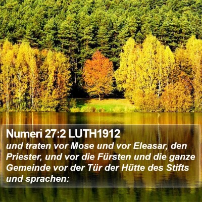 Numeri 27:2 LUTH1912 Bible Verse Image