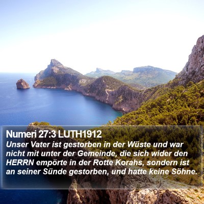 Numeri 27:3 LUTH1912 Bible Verse Image