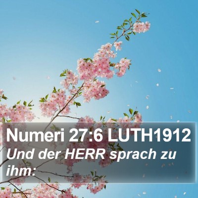 Numeri 27:6 LUTH1912 Bible Verse Image