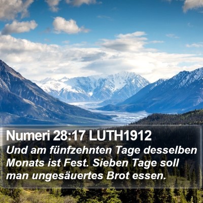 Numeri 28:17 LUTH1912 Bible Verse Image