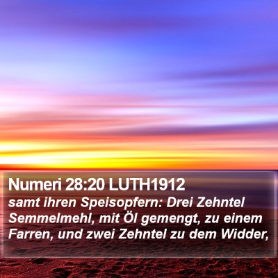 Numeri 28:20 LUTH1912 Bible Verse Image