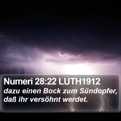 Numeri 28:22 LUTH1912 Bible Verse Image