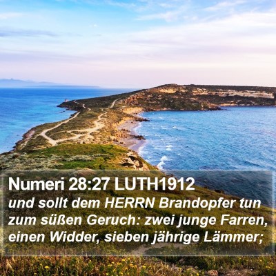 Numeri 28:27 LUTH1912 Bible Verse Image