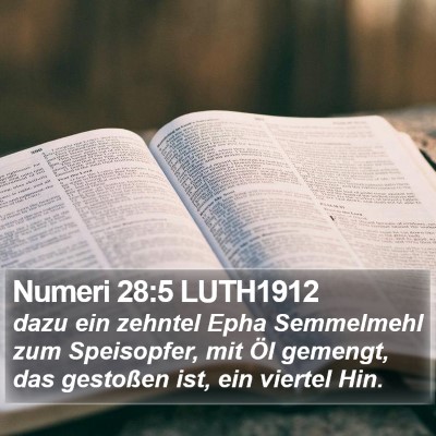 Numeri 28:5 LUTH1912 Bible Verse Image