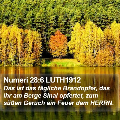 Numeri 28:6 LUTH1912 Bible Verse Image