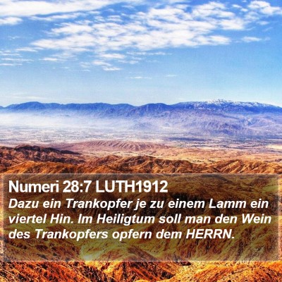 Numeri 28:7 LUTH1912 Bible Verse Image