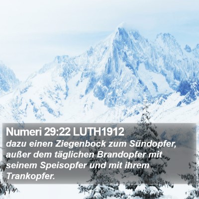 Numeri 29:22 LUTH1912 Bible Verse Image