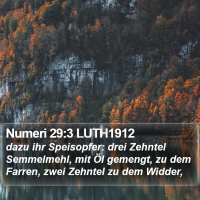 Numeri 29:3 LUTH1912 Bible Verse Image