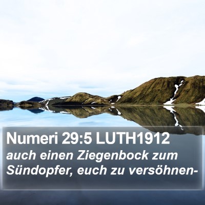 Numeri 29:5 LUTH1912 Bible Verse Image