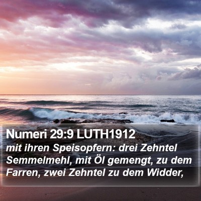 Numeri 29:9 LUTH1912 Bible Verse Image