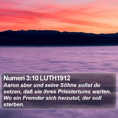 Numeri 3:10 LUTH1912 Bible Verse Image