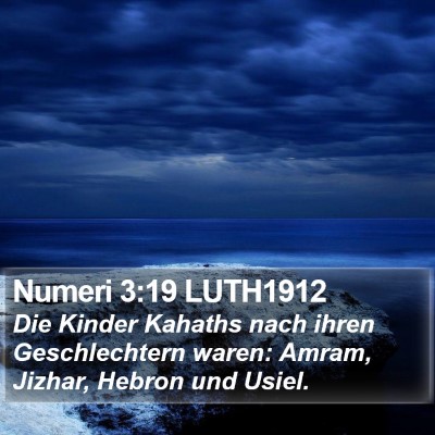 Numeri 3:19 LUTH1912 Bible Verse Image