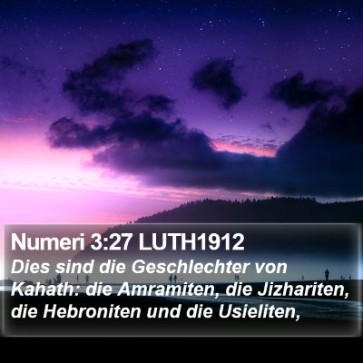 Numeri 3:27 LUTH1912 Bible Verse Image