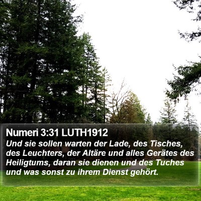 Numeri 3:31 LUTH1912 Bible Verse Image