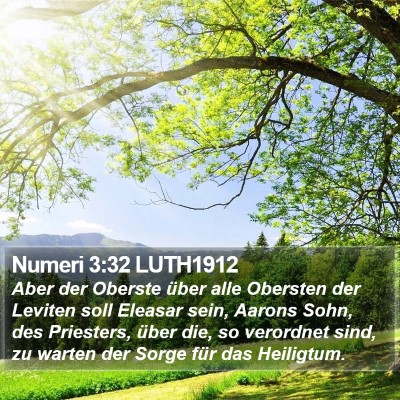 Numeri 3:32 LUTH1912 Bible Verse Image