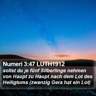 Numeri 3:47 LUTH1912 Bible Verse Image