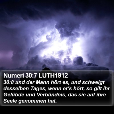 Numeri 30:7 LUTH1912 Bible Verse Image
