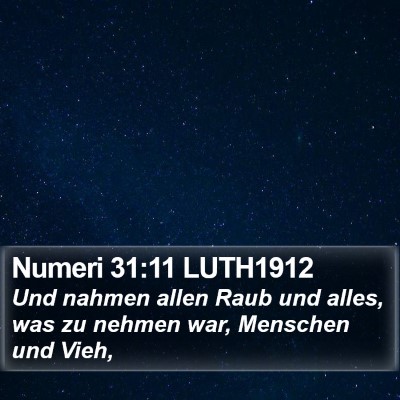 Numeri 31:11 LUTH1912 Bible Verse Image