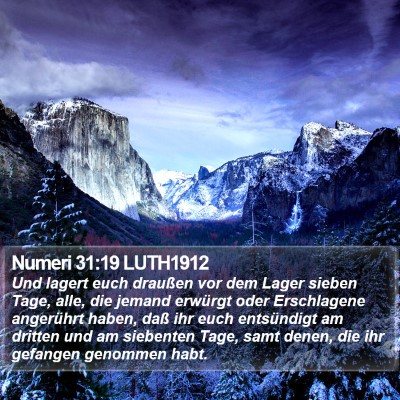Numeri 31:19 LUTH1912 Bible Verse Image