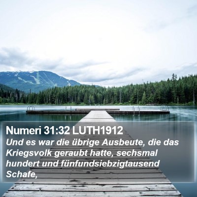 Numeri 31:32 LUTH1912 Bible Verse Image