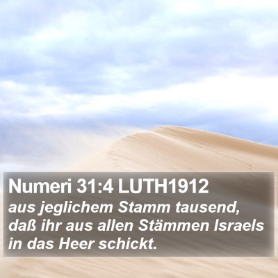 Numeri 31:4 LUTH1912 Bible Verse Image